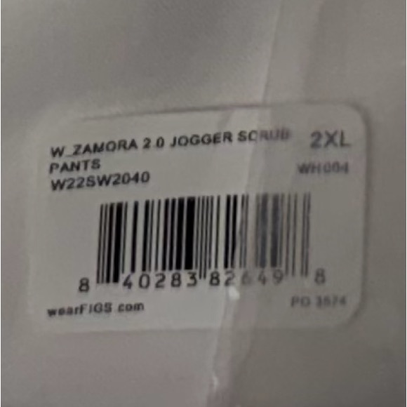 Figs Women's Optic White Xl Rafaela and XXL Zamora - Picture 2 of 3